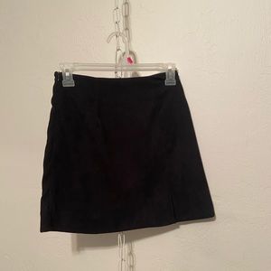 Black Corduroy Mini Skirt